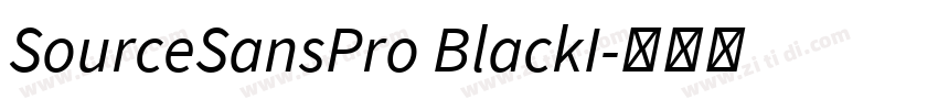 SourceSansPro BlackI字体转换